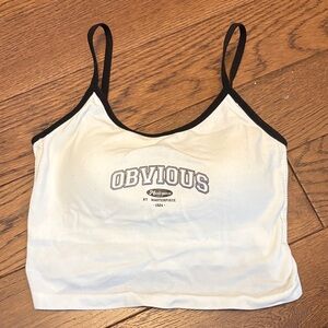 y2k white/black cropped tank